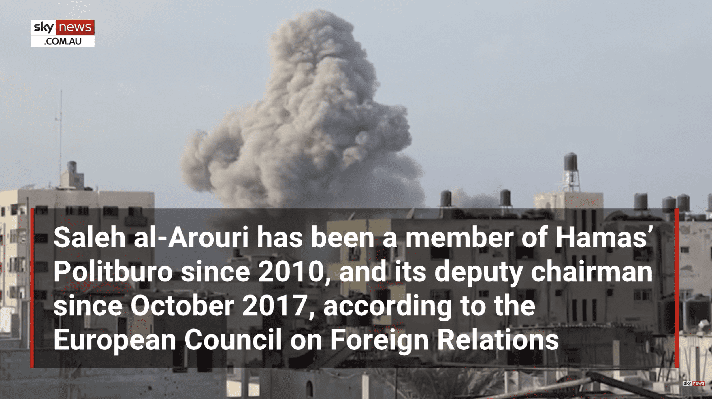 Saleh al-Aruri home destroyed